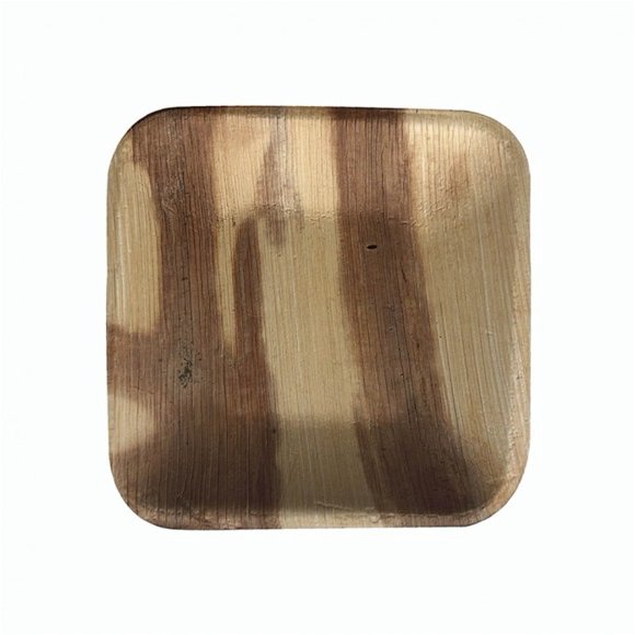 Assiette Carrée pour Souper, Salade Dessert/assiette Feuille de Palmier Bio Mart Areca/naturelle Écoresponsable Robuste Réutilisable Compostable Jetable Biodégradable Fête, Mariage, BBQ et Traiteur /Lot de 10, 50 Ou 100