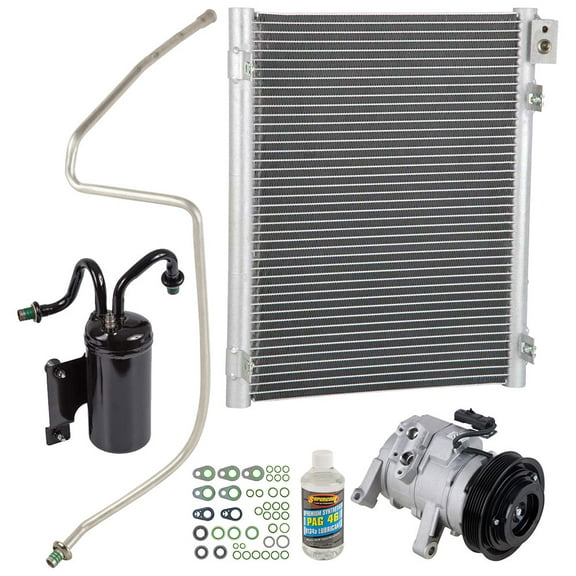 A/C Kit w/ AC Compressor Condenser & Drier For Dodge Ram 1500 3.7L & 4.7L 2004 2005 2006 2007 - DOES NOT FIT 5.7L HEMI!! - BuyAutoParts