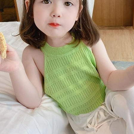 

Bullpiano kids Girls suspender vests summer cotton sleeveless tanks kids Girls Summer sling baby Children girls Vest