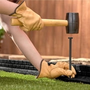 GroundSmart Brickface Landscape Edging, 4 Black Rubber Garden Edging Border, 48 pack