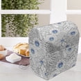 thumbnail image 4 of Floral Lounger Chair Bag, Ornamental Hand Drawn Flowers and Leaves Blue Dots Doodle Pattern Abstract Art, High Capacity Storage with Handle Container, Lounger Size, Black White Blue, by Ambesonne, 4 of 5
