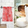 thumbnail image 6 of Coolnut Big Small Red Heart Patterned Hand Towels 2 PCS, Cotton Bath Towel for Drying Face Hands Body Decorative Water Absorbent Lightweight Towels for Bathroom Ktichen Travel Gym, 16"x28", 6 of 6