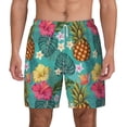 thumbnail image 3 of Uemuo Pineapple Pattern Mens Swim Trunks Quick Dry Board Shorts with Mesh Lining, Stretch Beach Shorts Quick Dry No-Chafing Board Shorts-Small, 3 of 9