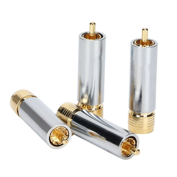 RCA Plug,4PCS Preffair/R1722 Audio Connector Audio Connector Gold Plated Audio RCA Plug Optimized for Excellence