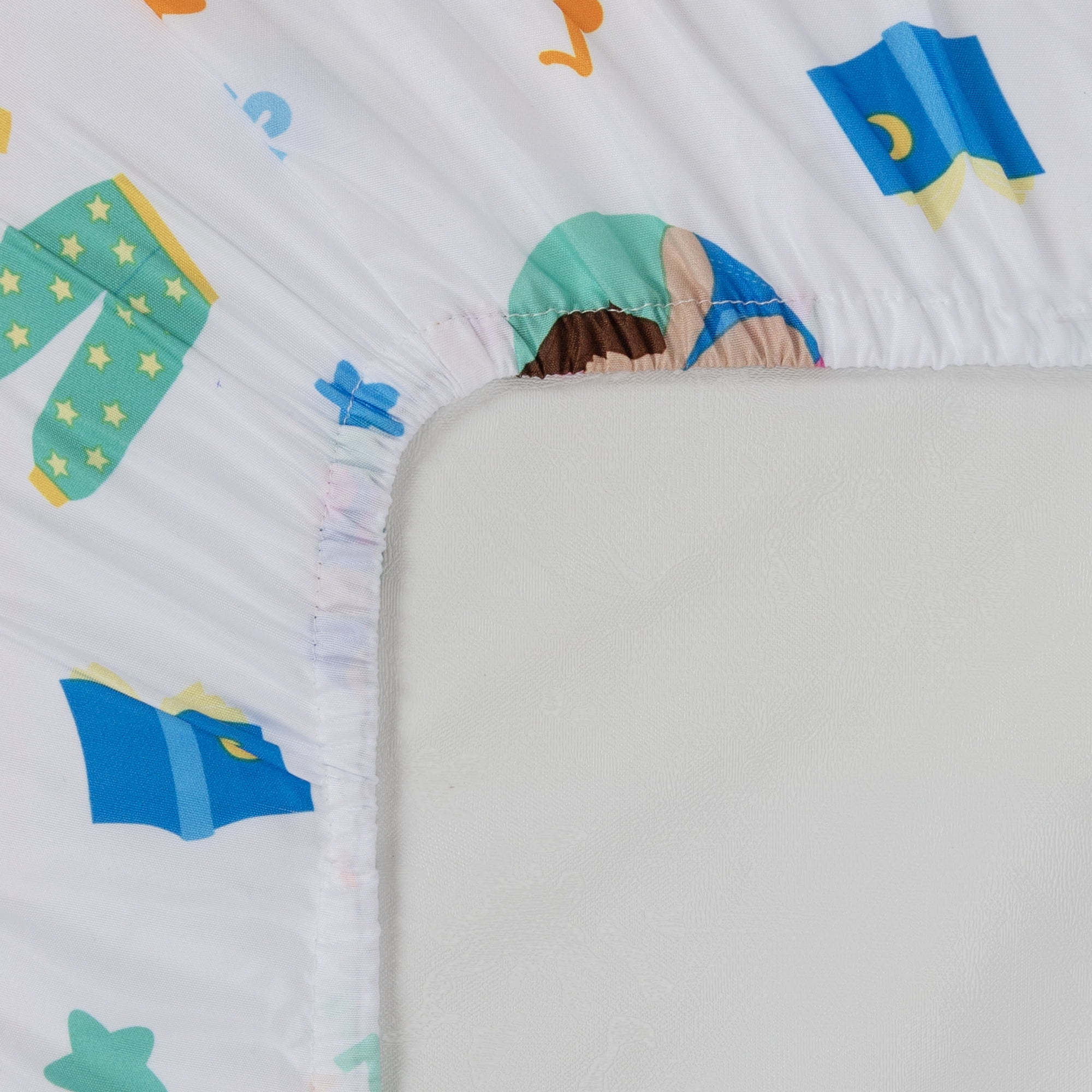 NoJo Ms. Rachel Toddler 2-Piece Unisex Fitted Bed Sheet Set
