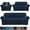 Dark Blue, variant on Velvet Plush Sofa Covers, Armhair Loveseat Couch Slipcover with Separate Cushion Cover (Camel, For 3-Seater Sofa)