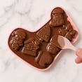 thumbnail image 5 of JuDWoC Christmas Tree Silicone Mold 6 Cavity Reindeer Snowflake Pan 8.66 Inch Food Grade Non Stick Chocolate Casting Form Reusable Detailed Festive Base for Handmade Soap Candy Cookie, 5 of 9