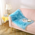 thumbnail image 3 of Junovo Luxury Fluffy Area Rugs Areary Rug for Bedroom Shaggy Rugs Area Carpet for Living Room Bedroom Room,2'x3',Aqua Blue, 3 of 7