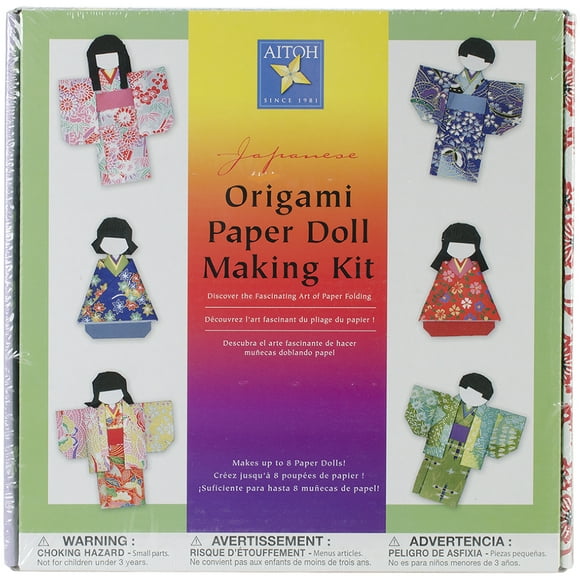 Aitoh Japanese Origami Paper Doll Making Kit-MAKES 8 KM-KIT/8