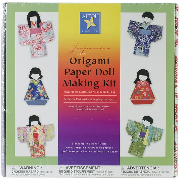 Poupée en Papier Origami Japonais Faisant Kit-