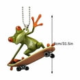 thumbnail image 2 of Wuztai Christmas Frog Car Pendant, Rearview Mirror Hanging Ornament for Backpack Keychain, Holiday Gift Accessory, 2 of 4