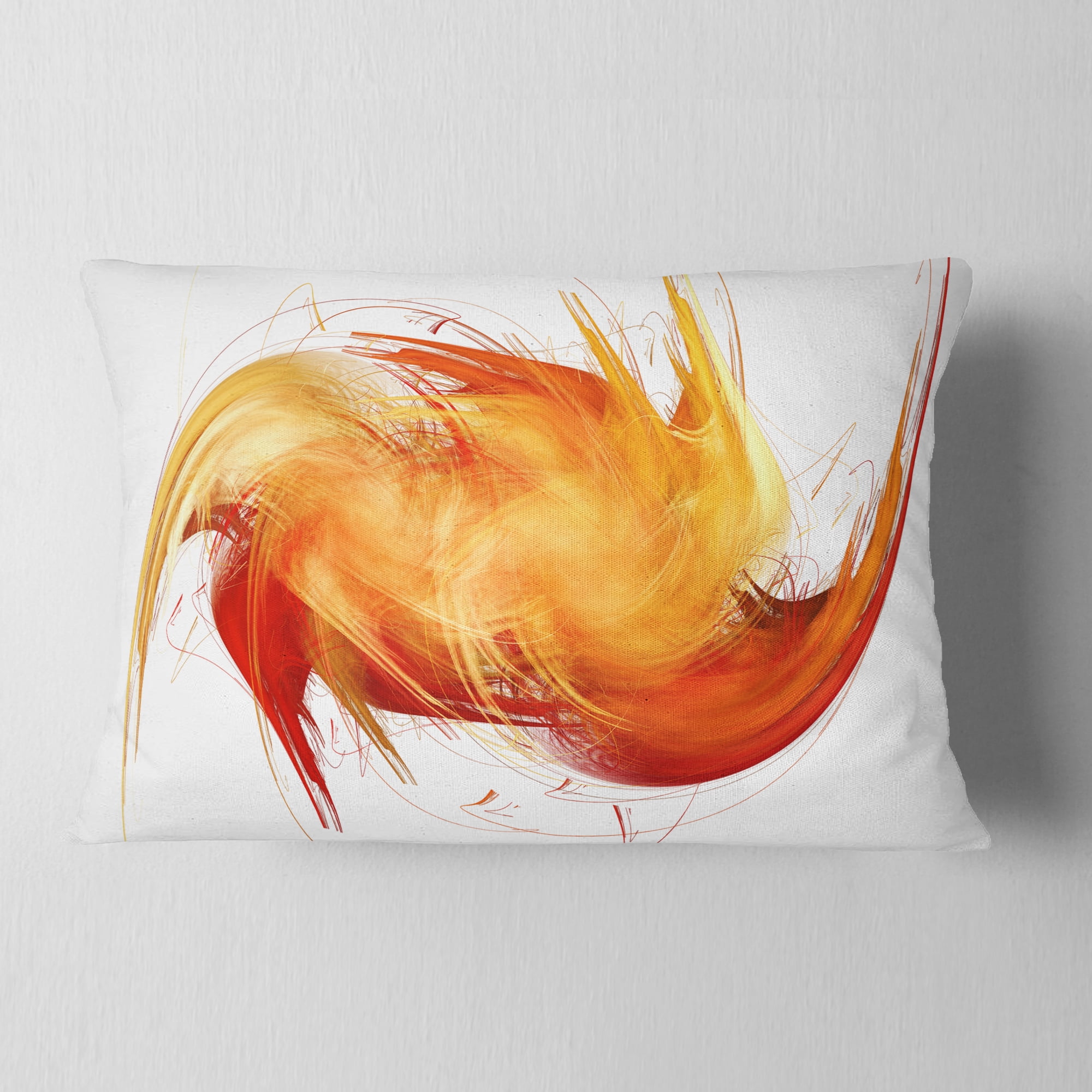 Designart 12" x 20" Brown Polyester Throw Pillow
