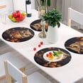 thumbnail image 6 of Ryvnso Owl in Fall Round Plate Mats Dining Table Placemat Set of 4 for Holiday Decoration, 6 of 7