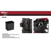 Hyper Tough Hyper Stack Snap Bin, Black Modular Storage Bin for Small Parts, 1 Pack