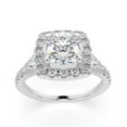 thumbnail image 3 of 1.50 Carat TW Women's Moissanite and Natural Diamonds Engagement Ring in 10k White Gold, Size 7, 3 of 4
