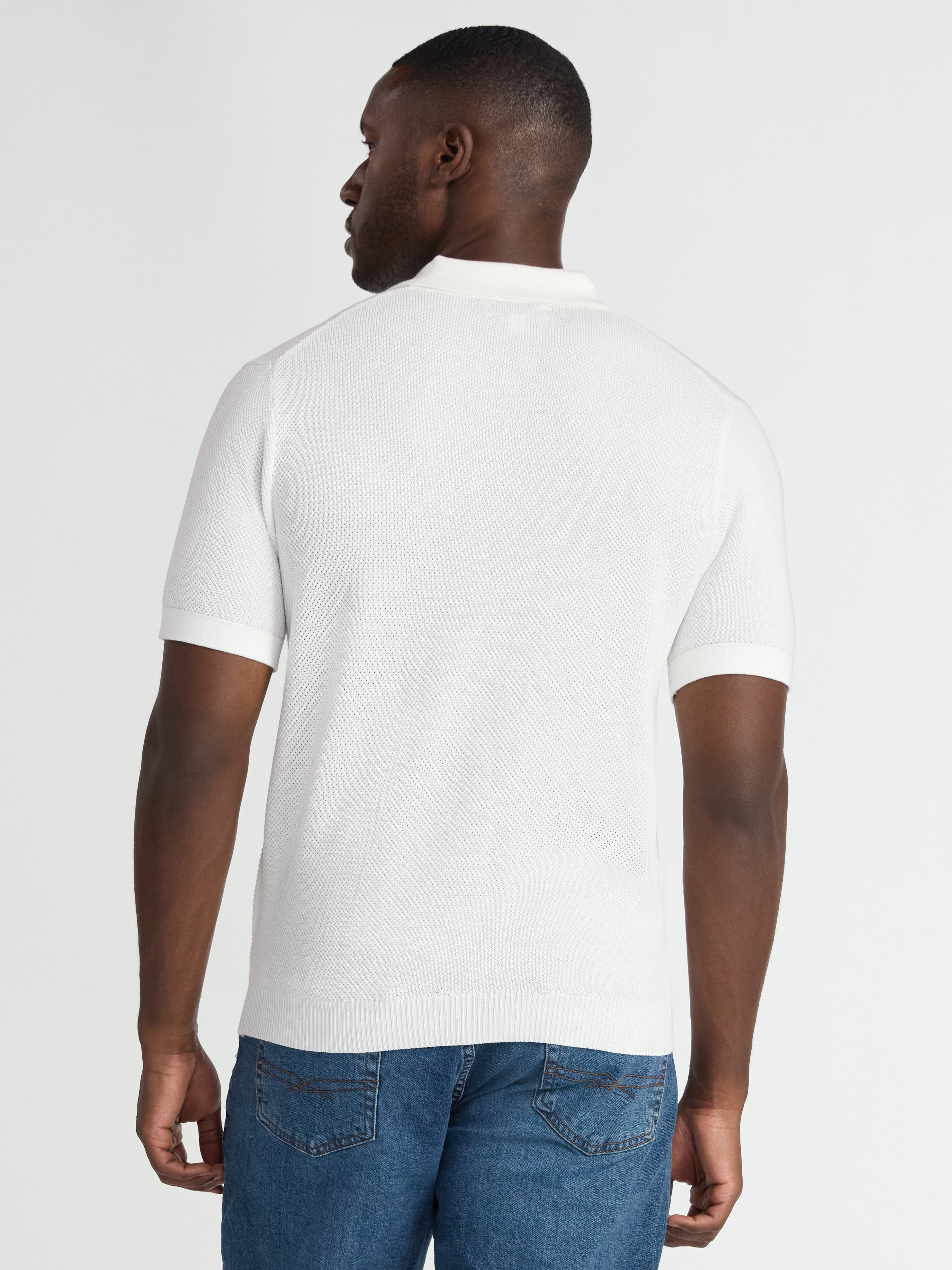 Free Assembly Men's Textured Sweater Polo with Short Sleeves, Sizes S-3XL