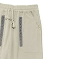 thumbnail image 5 of HomeGardon Pants for Men Drawstring Linen Pants Men Casual Fashion Loose Wide Leg Pants Pockets Beach Exercise Straight Barrel Pants,S-XXXL, 5 of 9