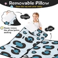 thumbnail image 3 of Light Blue and Black Of Leopard Print Toddler Nap Mats for Kids Preschool,Sleeping Mat Bag or Kids,Toddler Sleeping Bag,Toddler Nap Mat or Daycare, 3 of 6