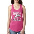 thumbnail image 2 of Wild Bobby Respect The Locals Save Our Oceans Dolphin Animal Lover Ladies Racerback Tank Top, Raspberry, Medium, 2 of 6