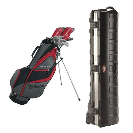 Wilson Profile XD Men's Golf Club Set and SKB Cases Hard Plastic Travel (Best Golf Club Travel Case)