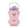 

TBOLINE Bear Cup Large-Capacity Straw Cup Bottle with Belt (1000ml Light Pink)