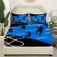 thumbnail image 3 of Erosebridal Basketball Player Bed Sheets Set Twin Size, Ball Sports Lover Bed Sheets Twin, Geometry Decor, 3 of 7