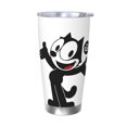 thumbnail image 1 of Vaso de 20 oz de Felix The Cat, taza de viaje para café con aislamiento al vacío de acero inoxidable, taza de café, taza de viaje con tapa, taza térmica para exteriores, 1 of 8