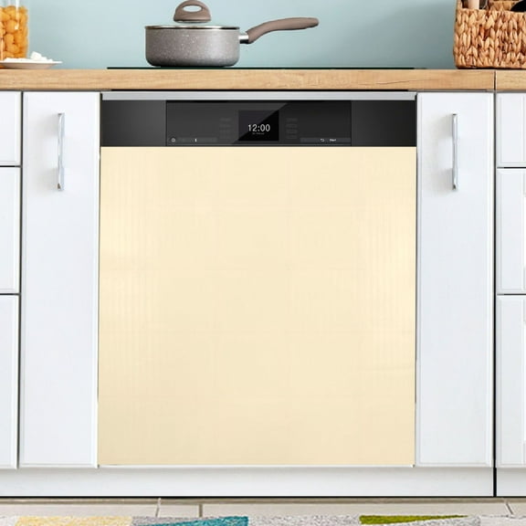 Ryvnso Beige Dishwasher Magnetic Refrigerator Magnet Cover Kitchen Home Decorative 23"x26"