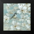 thumbnail image 2 of Nan 15x15 Black Modern Framed Museum Art Print Titled - Chickadees and Dogwood, 2 of 5