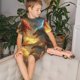 thumbnail image 4 of Fotbe Red And Blue Fire Dragon B Pijama Estampada de 2 Piezas para Niños – Ropa de Dormir de Manga Corta Cómoda para Niños y Niñas, Camiseta y Shorts de Algodón-Small, 4 of 6