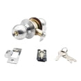 thumbnail image 3 of Poignée de Serrure de Porte, Poignée Intérieure Sans Bavure Poignée Ronde Boule Serrure de Porte Chambre Bouton Boule Ronde avec Serrure Poignée de Porte Serrure Acier Inoxydable Ensemble de Serrure de Porte Chambre Boule Poignée Sans Bavure Clé, 3 of 7