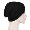 thumbnail image 4 of EnJoCho Women Stretch Cloth Forehead Hat Linen Turban Hat Bottoming Hat Yoga Hair Wraps for Ladies, 4 of 5
