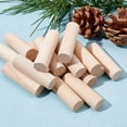 thumbnail image 2 of 20 Pcs Wooden Craft Blocks Cylinders 2"x0.6" Unfinished Wooden Round Sticks Beech Wood Craft Sticks Wooden Model Building Carving for DIY Crafts Painting Home and Garden Decoration DIY, 2 of 9