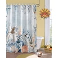 thumbnail image 2 of Coastal Shower Curtain Set ，Waterproof Fabric Shower Curtains Thanksgiving Pumpkin Starfish Shells Blue Letter Shower Curtains for Bathroom,Bathroom Decor 72"x96", 2 of 7