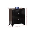 thumbnail image 1 of Nightstand with 2 Drawers Storage, Black, 1 of 5