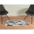 thumbnail image 7 of HomeRoots 2' X 3' Blue Ivory And Gray Wool Geometric Tufted Handmade Area Rug, 7 of 7