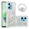 thumbnail image 1 of Funda para Xiaomi Redmi Note 12 4G con Brillo Líquido Flotante, Purpurina, Parachoques y Anillo Giratorio Soporte, 1 of 5