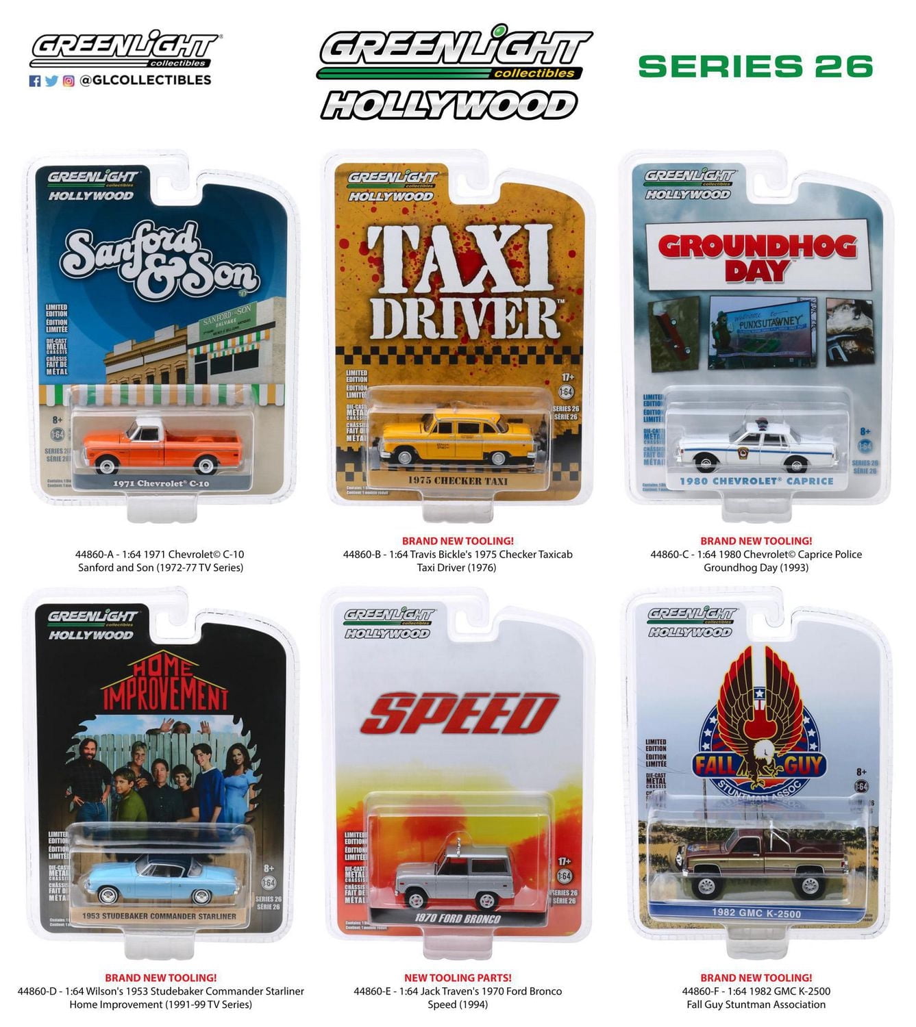 GreenLight 1:64 Hollywood Die-Cast Vehicles Series 26