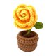 thumbnail image 3 of Centros de mesa Flores De Ganchillo Hechas A Mano Mini Flores En Maceta Maceta Accesorios Para Automóviles Amarillo Fanmusic Centros de mesa, 3 of 7