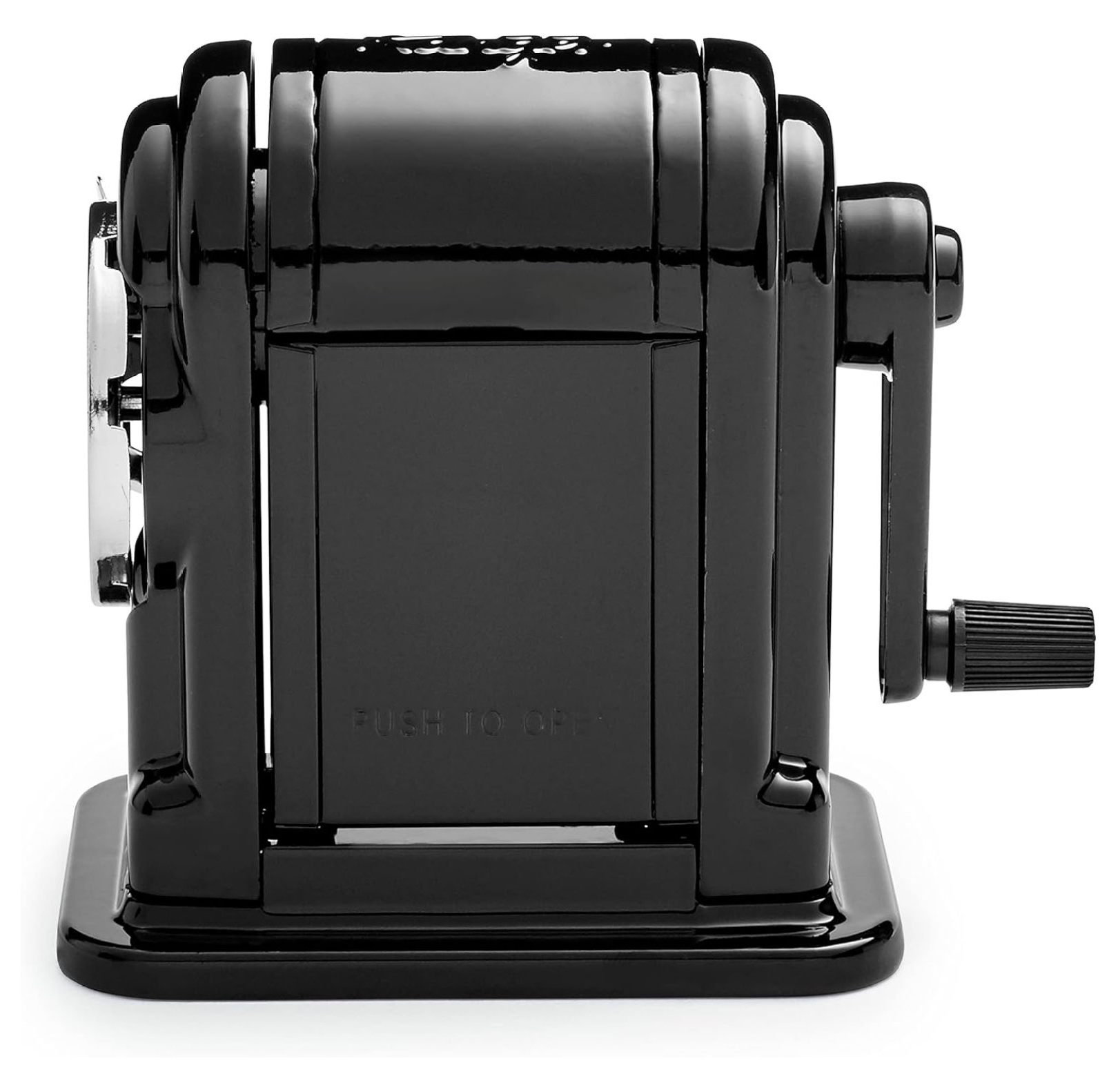 Pencil Sharpener, Manual - Classroom & Office - Heavy Duty Metal - Wall or Desk Mount - Black - Sharpens 8 Sizes 1 Count (Pack of 1)
