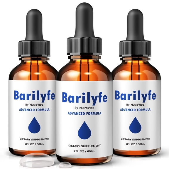 (3 Pack) Barilyfe Drops – Daily Liquid Formula with a Clean, Natural Blend to Support Natural Flow, Balanced Levels & Healthy Circulation | Convenient for Consistent Use (90 Servings)