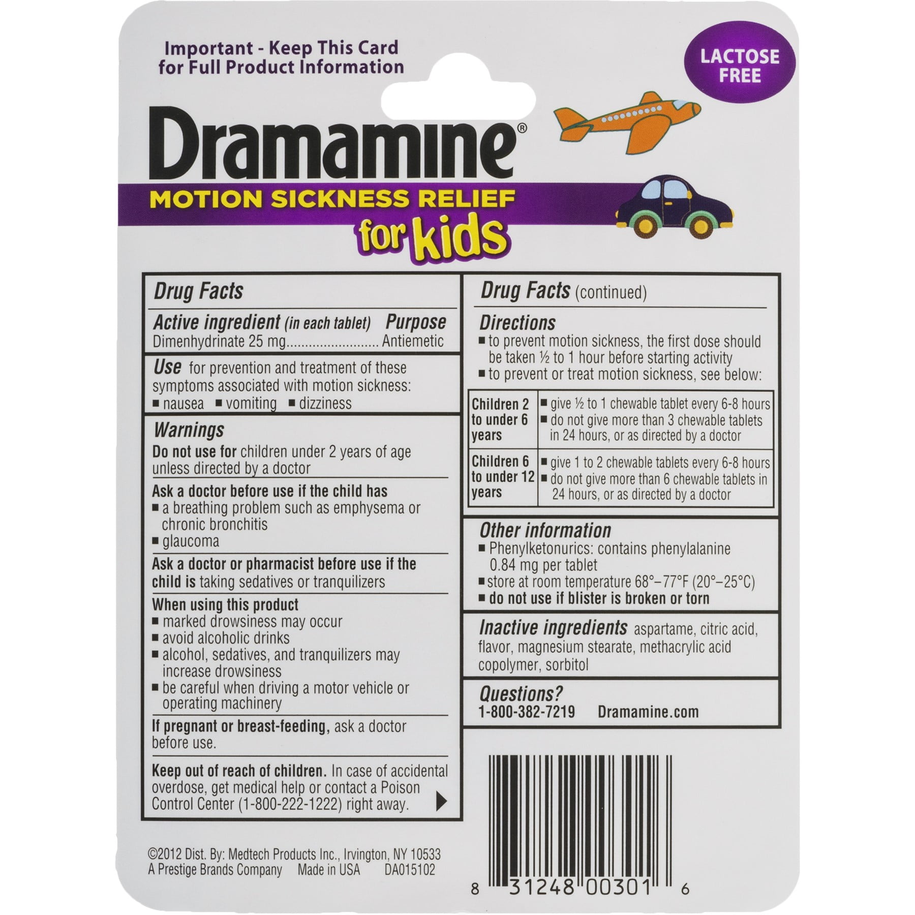 Childrens dramamine liquid there