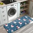 thumbnail image 3 of Blue Christmas Snowman Pattern Kitchen Rug Mat,Kitchen Runner Rugs Non Skid Washable,Decorative Kitchen Floor Mats for Kitchen,Sink,Laundry,17"x47.2", 3 of 7