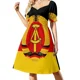 thumbnail image 1 of Vestido sin mangas con la bandera de la DDR Ropa estética Vestido mujer Vestido, 1 of 7