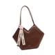 thumbnail image 2 of Bolso tote de cuero para mujer con cierre de cremallera, informal, elegante, tipo hobo Café, 2 of 9