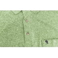 thumbnail image 3 of Men's Solid Short Sleeve Heathered Cotton Jersey Embroidered Logo Polo Shirt (Heather Lawn, L), 3 of 3