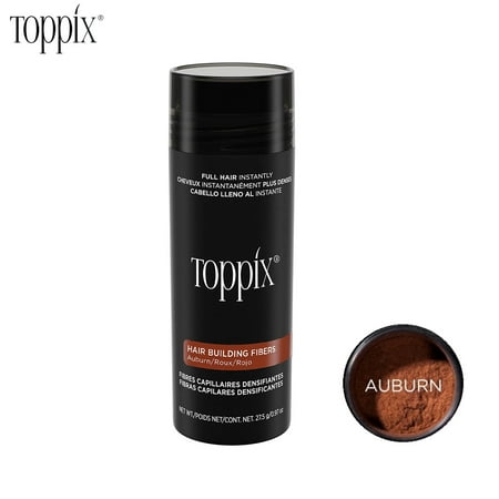 Toppix Hair Building Fibers for Thinning Hair,100% Natural Formula, Completely Conceals Hair Loss, Big Bottle 27.5g/9 color option ( 2pc (Best Hair Products For Grey Hair)