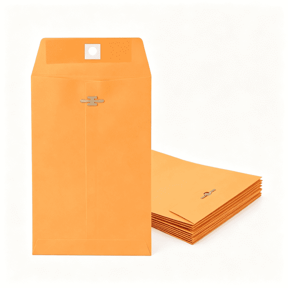 Dvjoy 5X7.5 Yellow Manila Clasp Envelopes 32 Packs - 100Gsm | 28Lb Heavyweight Kraft Paper, Clasp Closure, Great for Home Office Documents Filing Mailing Envelope