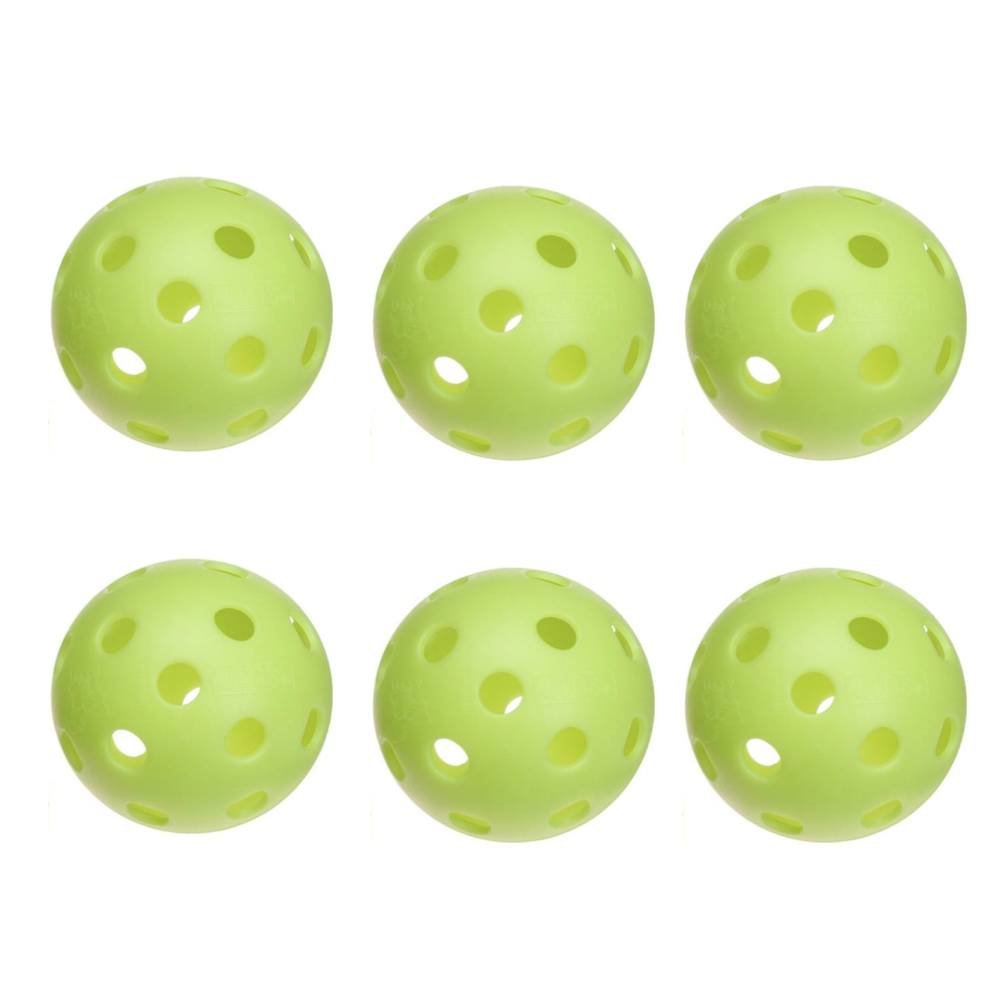 JUGS Sports Pickleballs (6 Pack, Yellow)