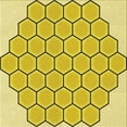 thumbnail image 1 of Ahgly Company Tapis d'Intérieur Lavable en Machine Carré Caramel Brun Transitionnel, 7 Pieds Carré, 1 of 7